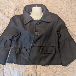 Short pea coat- black